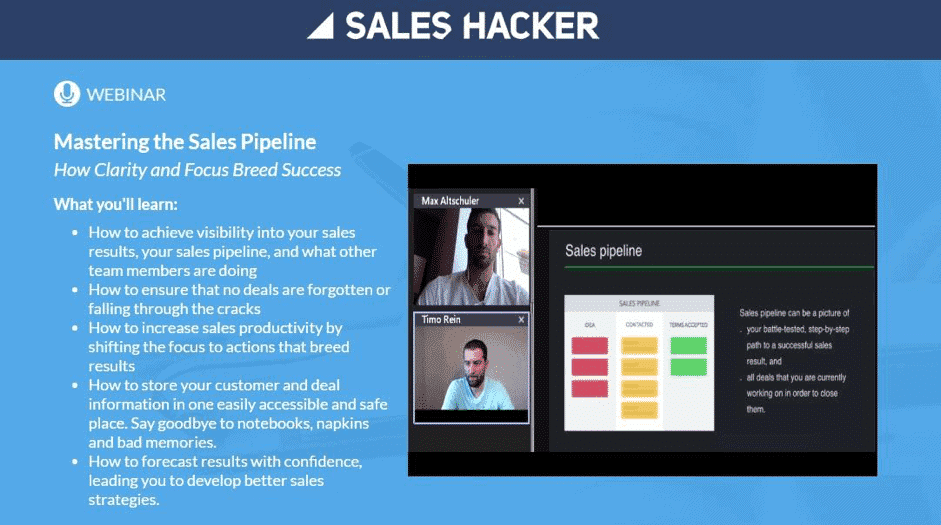 generer leads webinars exemple sales hacker